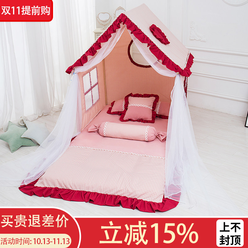 儿童帐篷女孩室内游戏屋宝宝过家家玩具礼物分床布艺超大公主帐篷