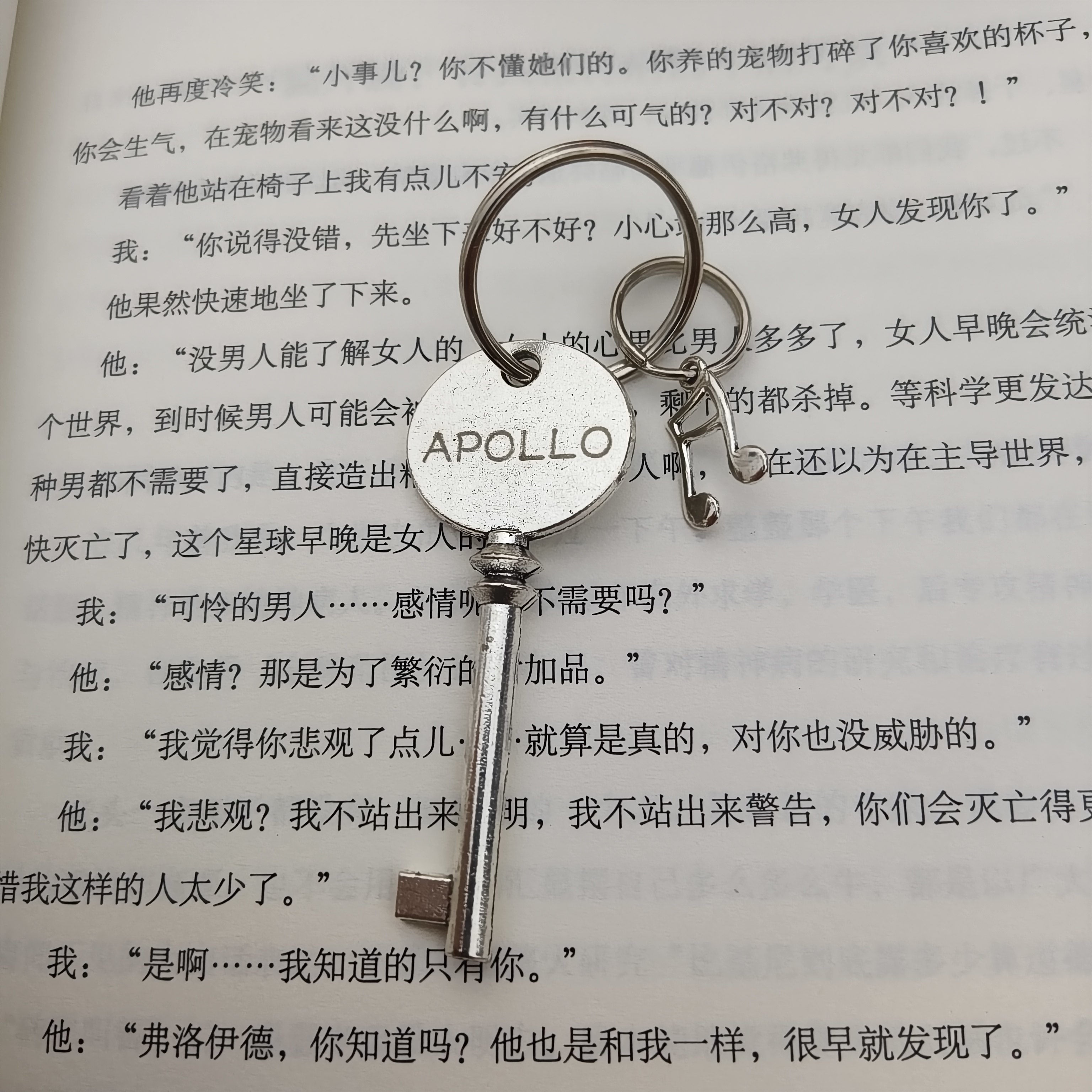APOLLO阿波罗立式钢琴钥匙钥匙带音符挂坠也适合立式钢琴开锁用