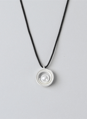 原创设计小众高质感珍珠毛衣链