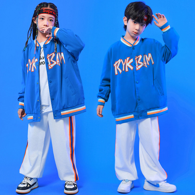 儿童男孩潮流街舞爵士舞蹈舞台架子鼓手表演服少儿现代舞演出服装