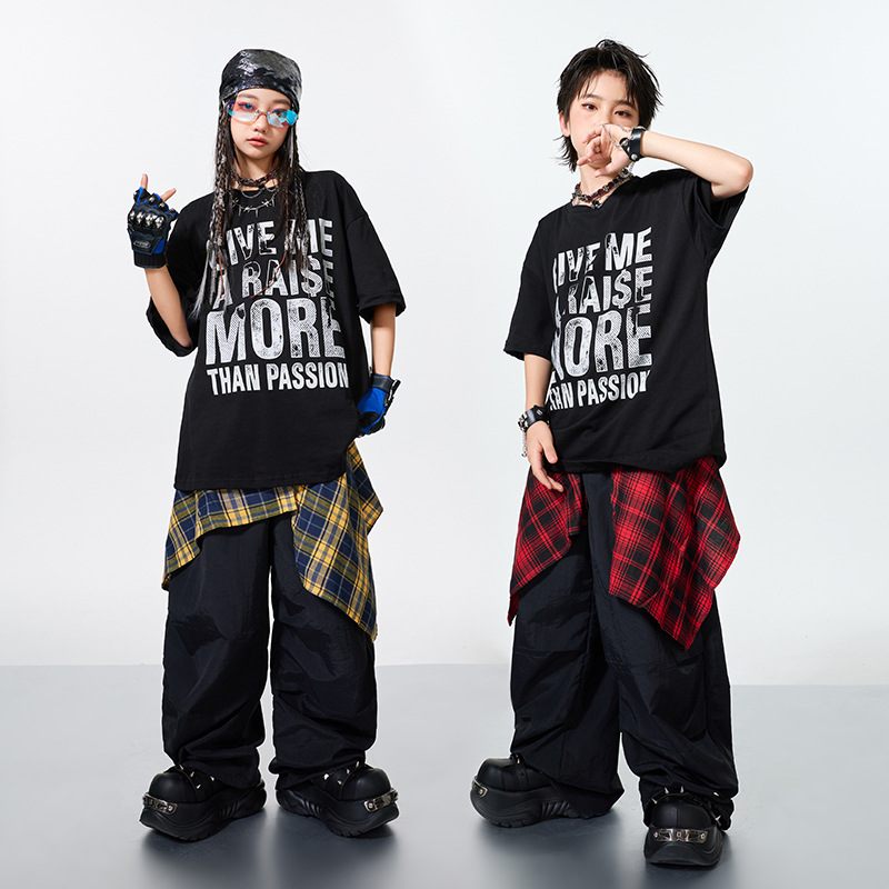 儿童街舞潮服演出服男童套装hiphop童装少儿嘻哈架子鼓爵士舞