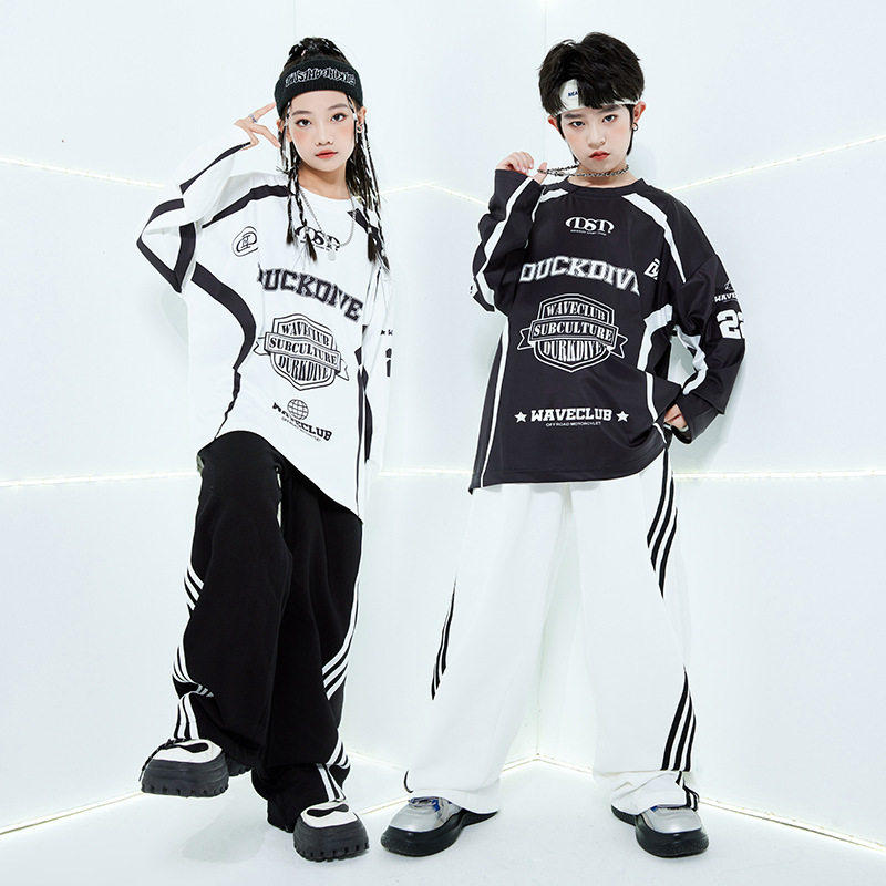 街舞儿童潮服演出服男童套装hiphop童装少儿定制潮牌卫衣爵士舞秋