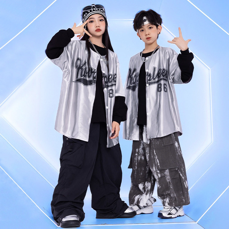 男童街舞演出服少儿定制hiphop舞蹈练功爵士舞女童服装走秀架子鼓
