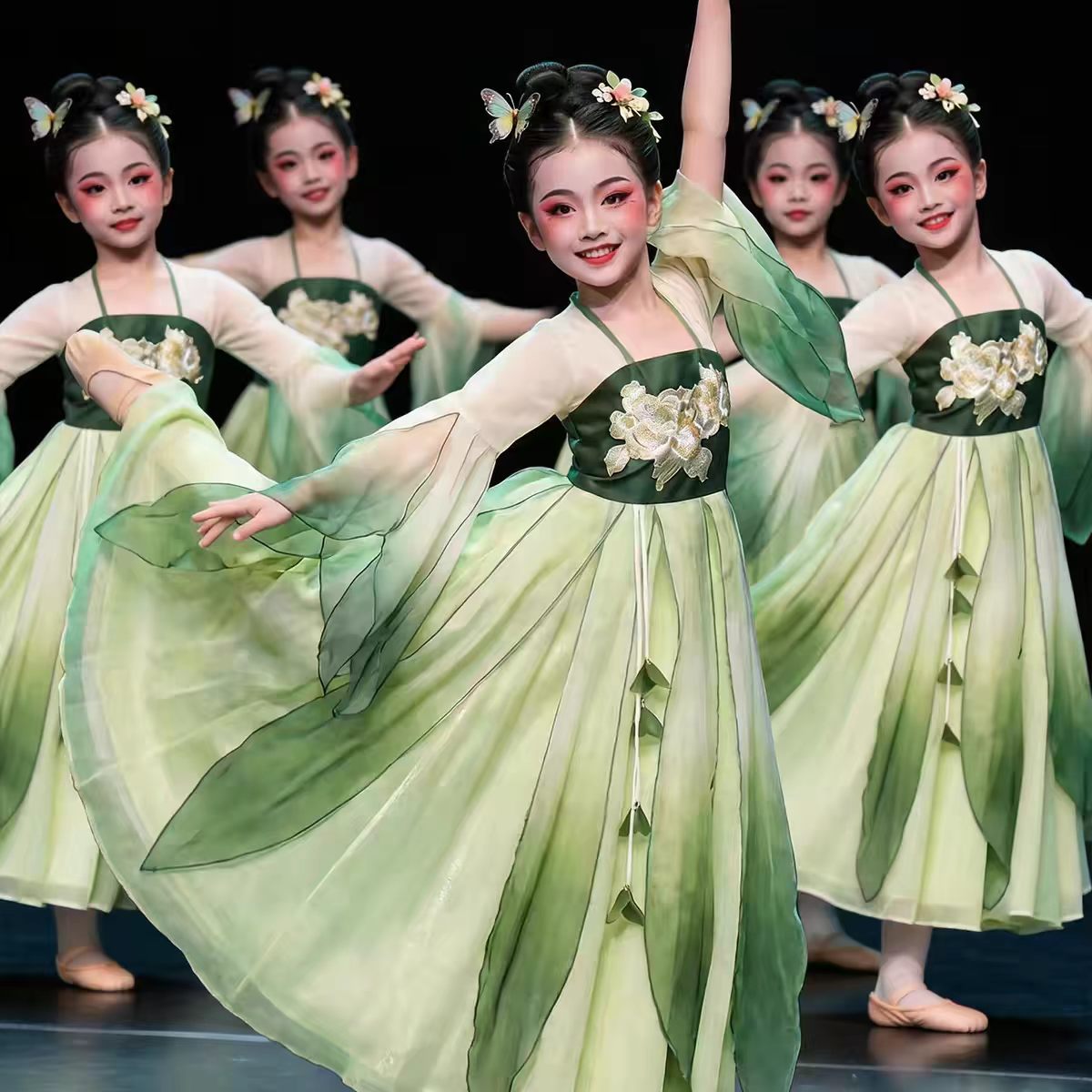 儿童女童古典舞演出服立春少儿练图片