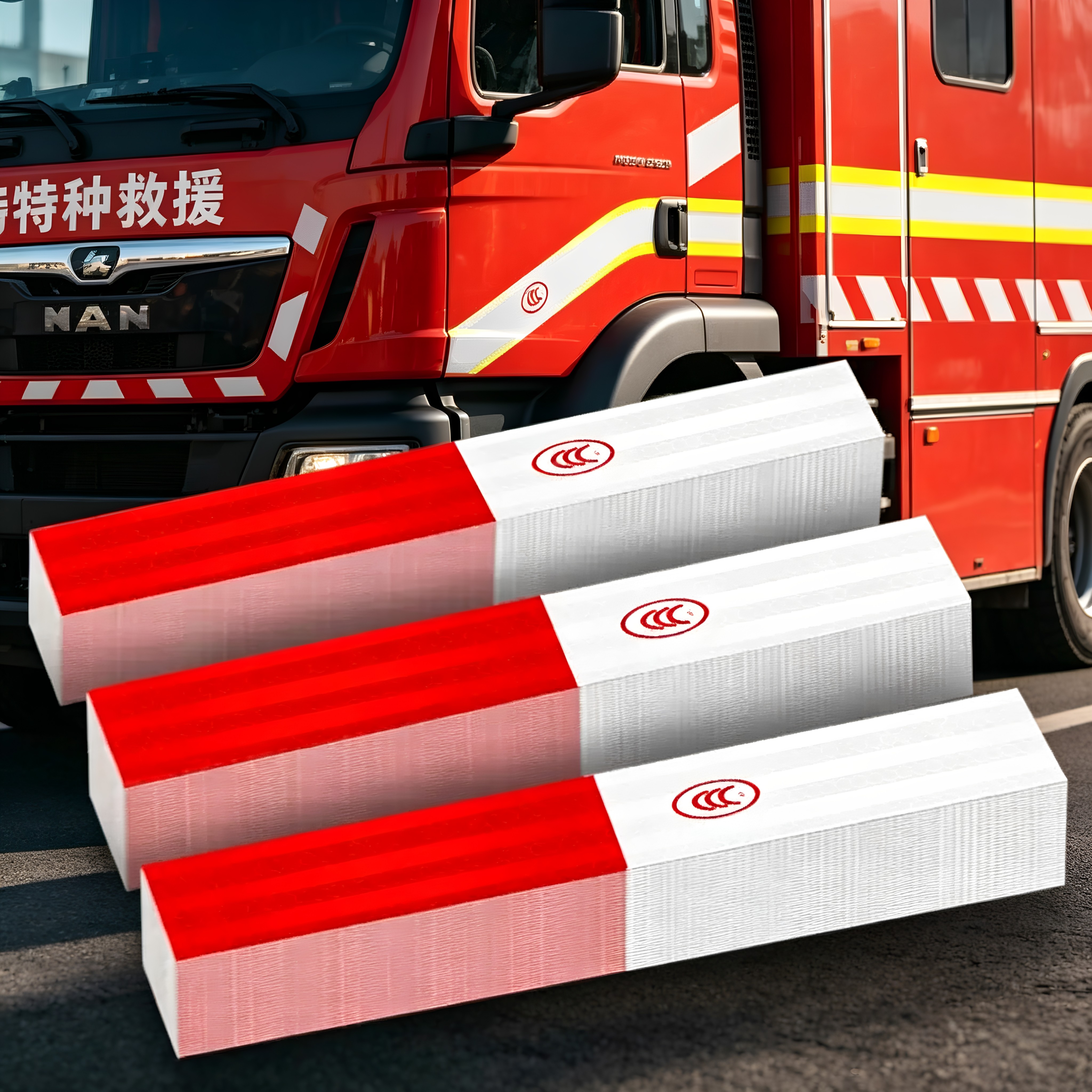 汽车反光贴国旗图案车身贴防水防晒货车年检专用警示贴纸无损安装图片