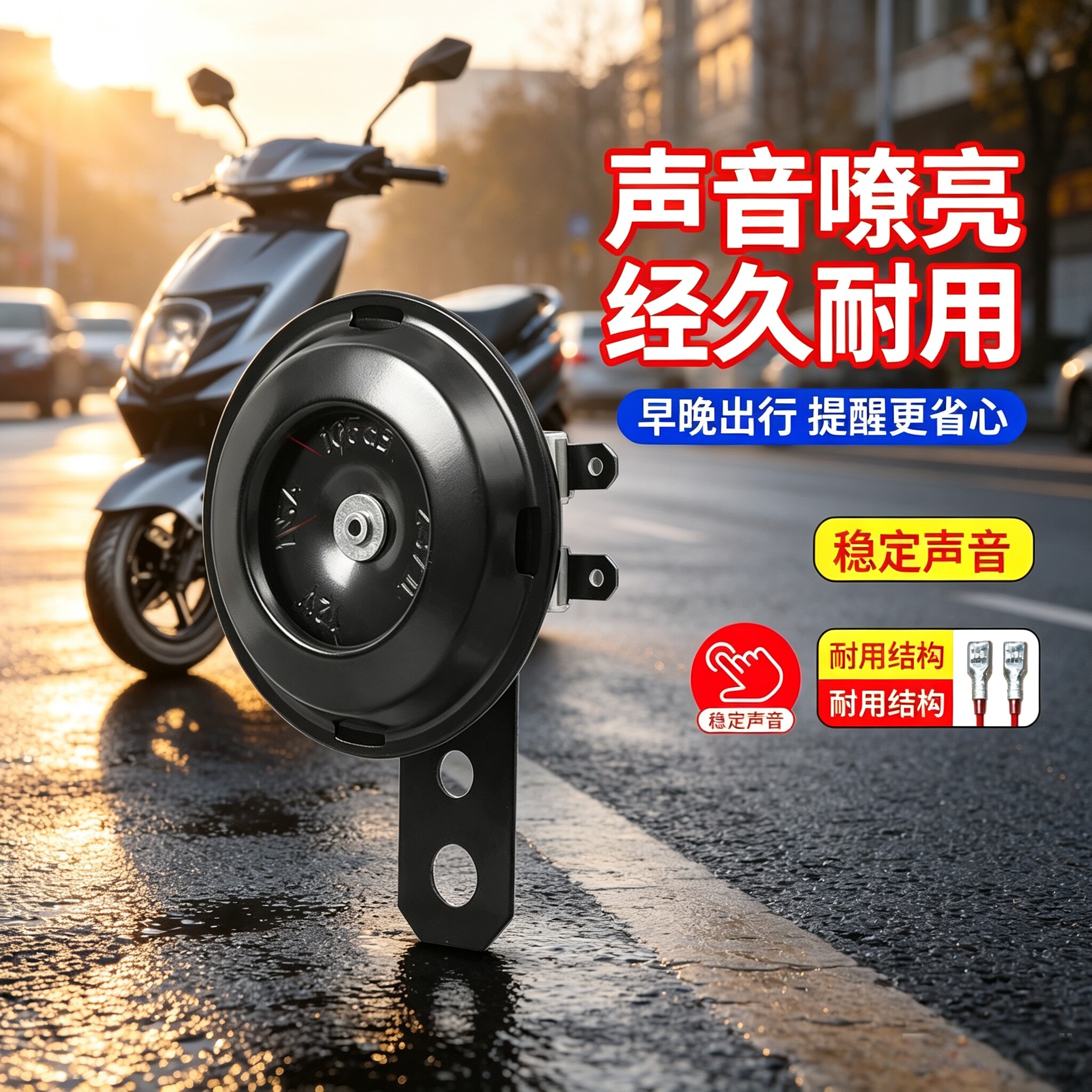 电动车喇叭通用型大声音改装防水三轮摩托电瓶车高音喇叭经久耐用