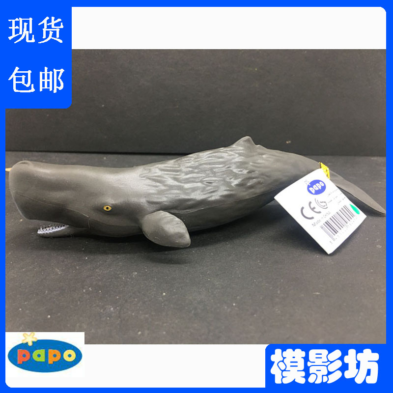 正版PAPO抹香鲸幼崽56045静态海洋动物模型玩具PVC小鲸鱼2019新款 玩具/童车/益智/积木/模型 仿真/动物玩偶 原图主图