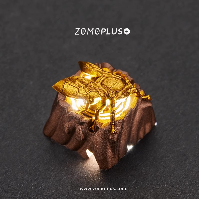 ZOMO原创设计 神话动物系列复刻 金蝉蜘蛛狮子金蛇 透光金属键帽