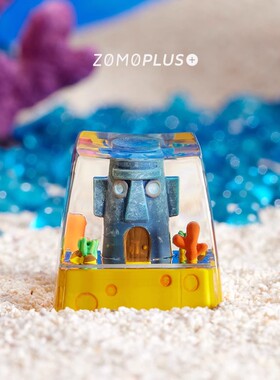 ZOMO原创海绵宝宝主题个性定制机械键盘帽按键帽透明键单个客制化