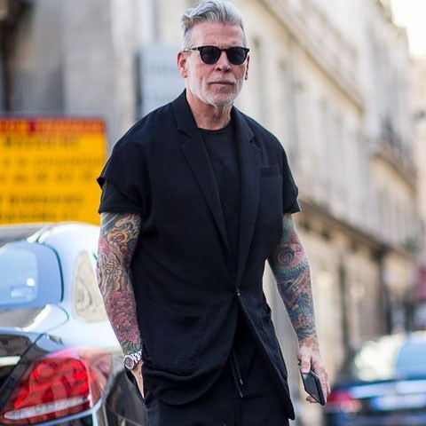 夏季nick wooster男士马甲日系复古落肩休闲西装外套复古风上衣