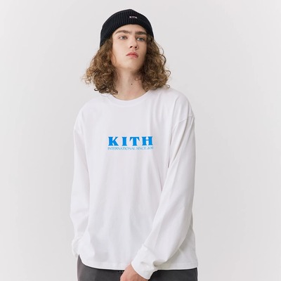 KITH春秋新款印花logo长袖t恤