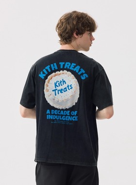 kith Treats Cake Tee蛋糕印花口袋短袖圆领重磅水洗T恤男情侣款