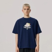 Pie派系列发泡字母雪糕甜品印花短袖 KITH Treats 情侣宽松圆领T恤