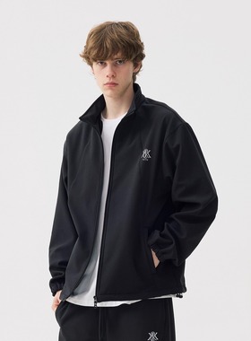 KITH机能风衣男秋冬加绒拉链刺绣教练夹克运动外套户外休闲训练服