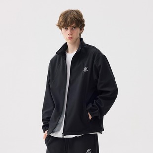 KITH机能风衣男秋冬加绒拉链刺绣教练夹克运动外套户外休闲训练服