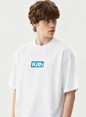 KITH BOX LOGO印花短袖美潮男圆领套头Tee恤情侣宽松百搭打底衫女