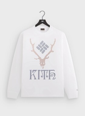 KITH 美式鹿角印花长袖T恤男女潮牌圆领套头情侣春秋休闲打底上衣