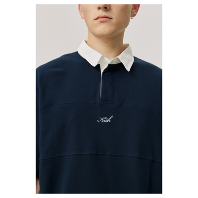 KITH刺绣短袖拼接POLO衫