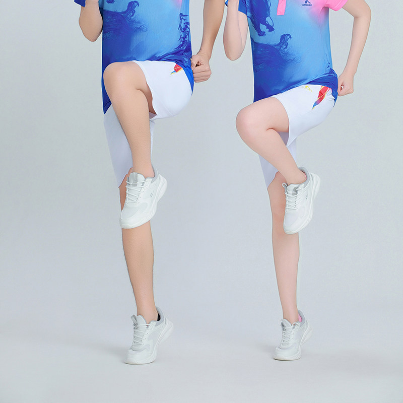 晋冠新款运动短裤男女春夏速干透气佳木斯健身操团体白色五分短裤