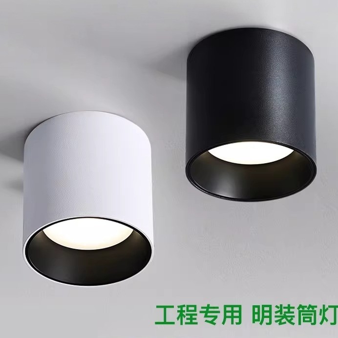 led明装筒灯适配飞利浦芯片免开孔吸顶工程店铺商用酒店家用筒灯,家装灯饰光源,明装筒灯,淘宝优惠券,粉丝福利购,淘宝优惠卷