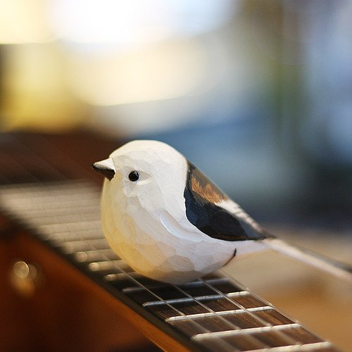 鹿妖商店创意摆件肥啾鸟手工木雕