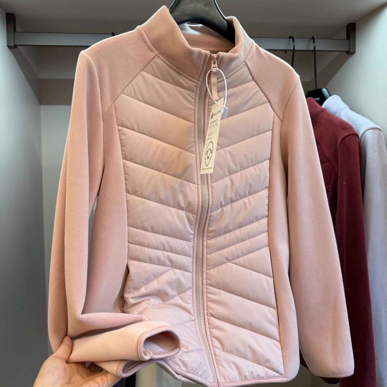 情侣款绵羊毛修身显瘦外套运动内胆立领羽绒服休闲保暖男女秋冬款