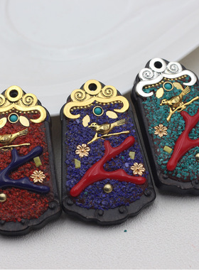 尼泊尔手工喜上眉梢棉麻毛衣链