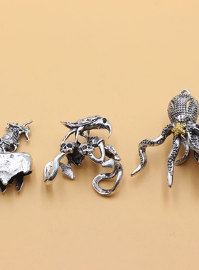 乌鸦合金霸气风挂件吊坠