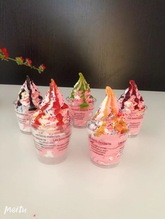 仿真假慕斯杯冰淇淋杯模型水果甜品苹果吧台摆件美食节冰淇淋模具