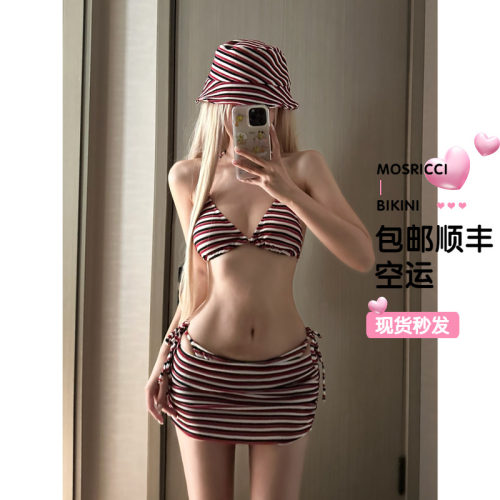 送同色渔夫帽比基尼欧美辣妹