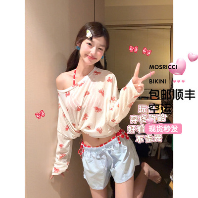 简约大牌少女比基尼套装