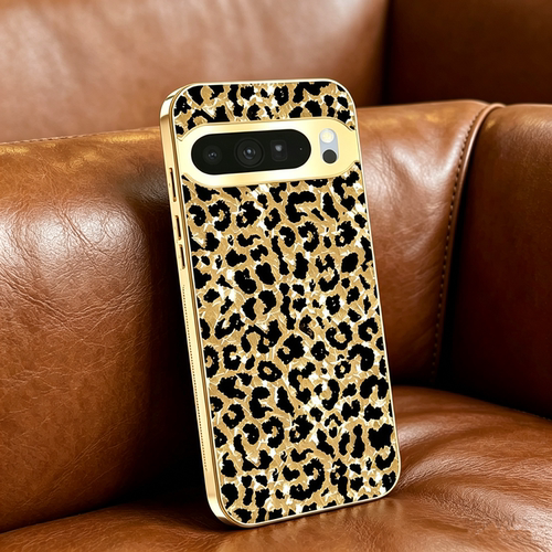 适用谷歌Pixel10Pro手机壳新款9A复古电镀豹纹google pixel 6A/7A保护壳pixel 8A高级感pixel9 proXL防摔壳女