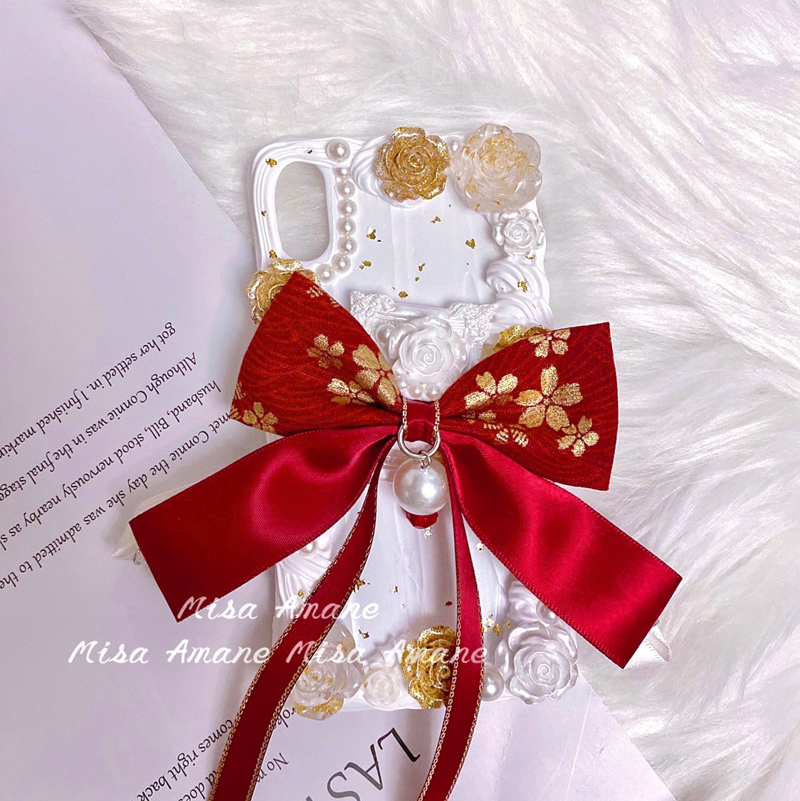 手机蝴蝶结奶油胶oppo原创