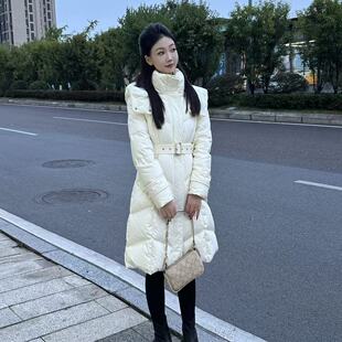 90白鸭绒中长百搭简约羽绒加厚外套 琳琳小个子新款 暖融融2502