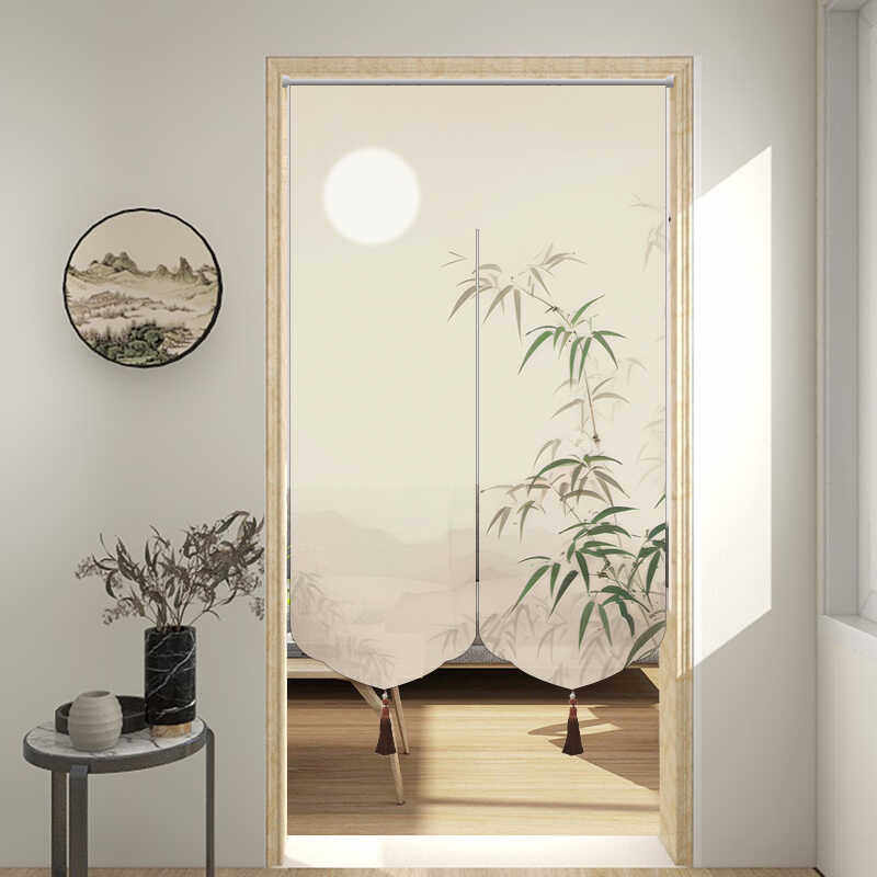 中式竹子门帘隔断帘流苏玄关过道卫生间半截挂帘风水帘半帘免打孔,居家布艺,门帘,淘宝优惠券,粉丝福利购,淘宝优惠卷