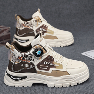 靴子男休闲百搭潮鞋 马丁靴男款 高帮登山工装 男士 秋冬爆款