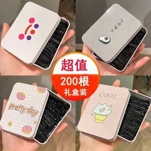 小黑盘发用的卡子掐子发卡碎发黑色一字头发专用夹子发拤发夹碎发