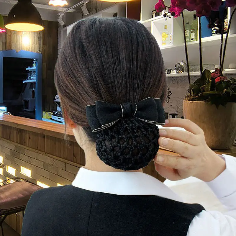女士高级上班头花网兜法网空姐专用发网高端带酒店服务员餐饮前台图片