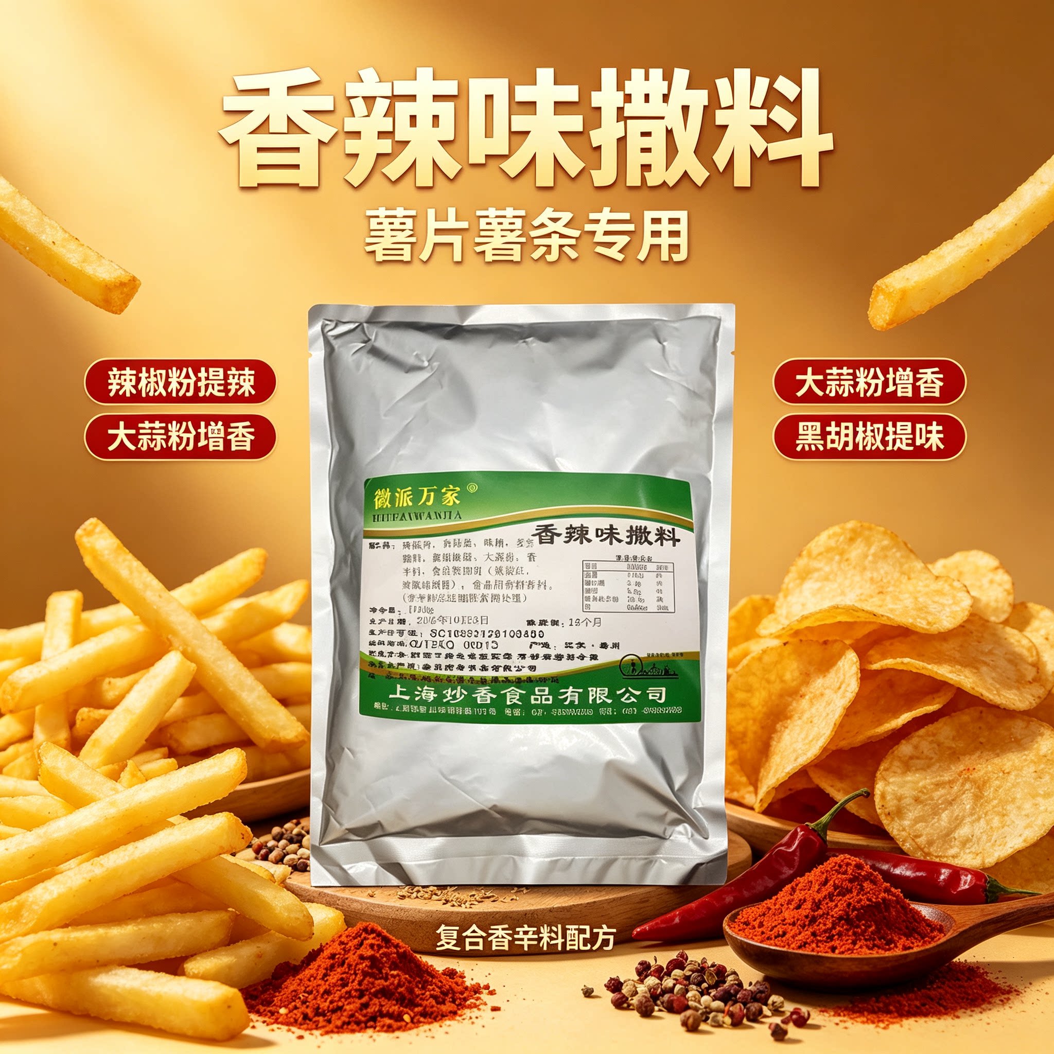 香辣外撒料 食品调味料 饼干撒粉 薯塔薯片调料 1000克 1包包邮