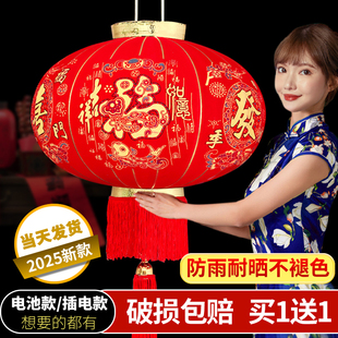 灯笼2026新款马年丁财两旺新年春节大门口阳台一对过年红灯笼挂饰