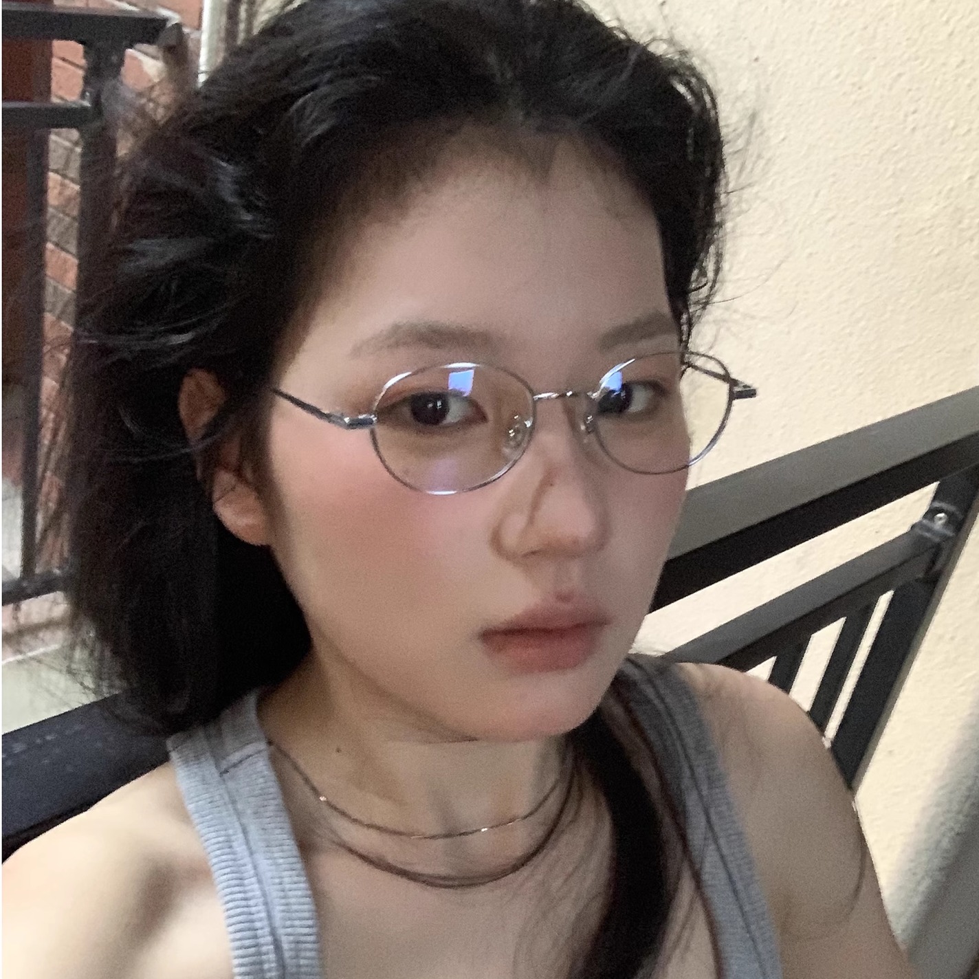 高智感日系眼镜框女刘亦菲同款可配近视度数素颜小圆框金丝边眼睛