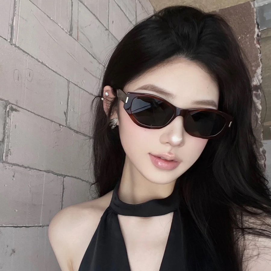 猫眼墨镜女高级感美式复古玳瑁色欧美风豹纹太阳镜2025新款kelsey