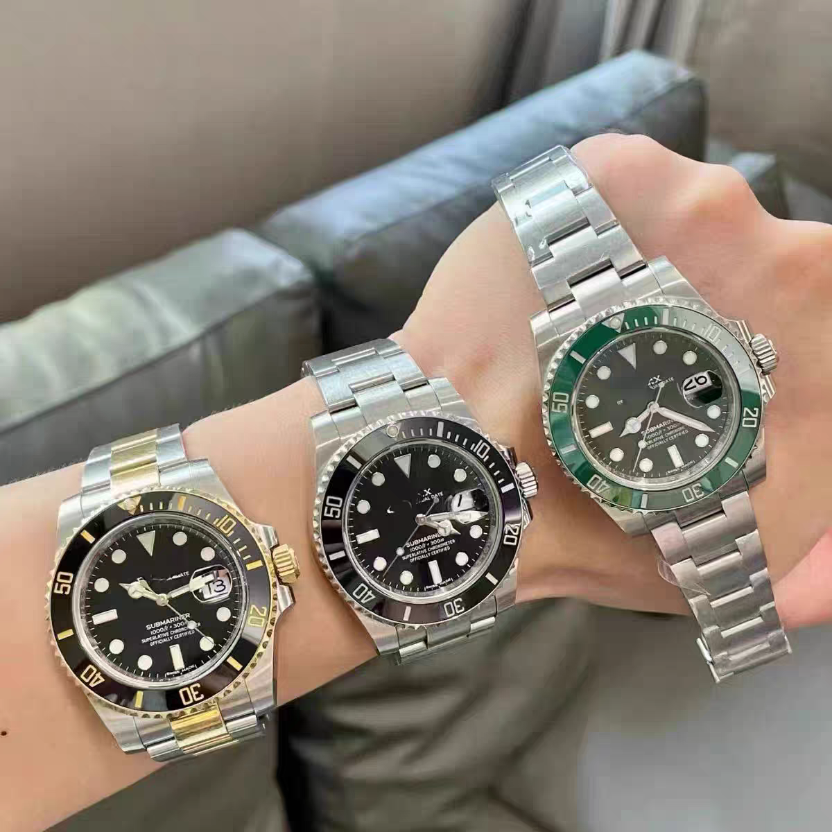 正C厂潜航者系列腕表防水夜光