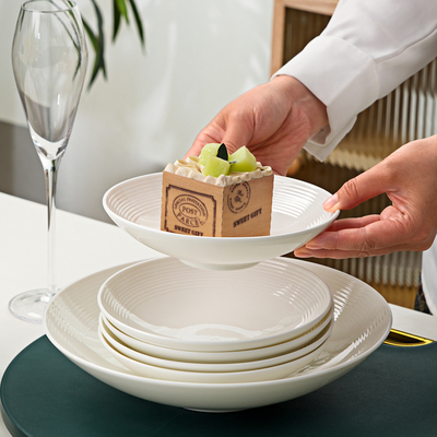 优质无铅骨瓷汤盘高颜值釉下彩