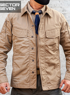 第7区 锋锐轻型战术夹克春秋男户外多袋功能工装风衣便衣休闲外套