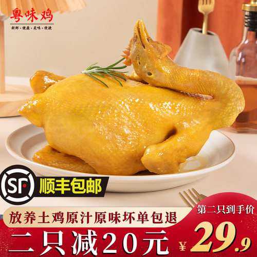 【顺丰冷运】广东粤味盐焗鸡850g整只盐局鸡烧鸡真空特产年货美食 - 封面