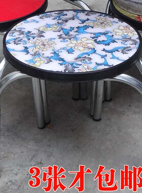 红色钢管成人铁凳圆凳餐凳矮凳换鞋凳钢筋防滑板凳金属凳子圆凳