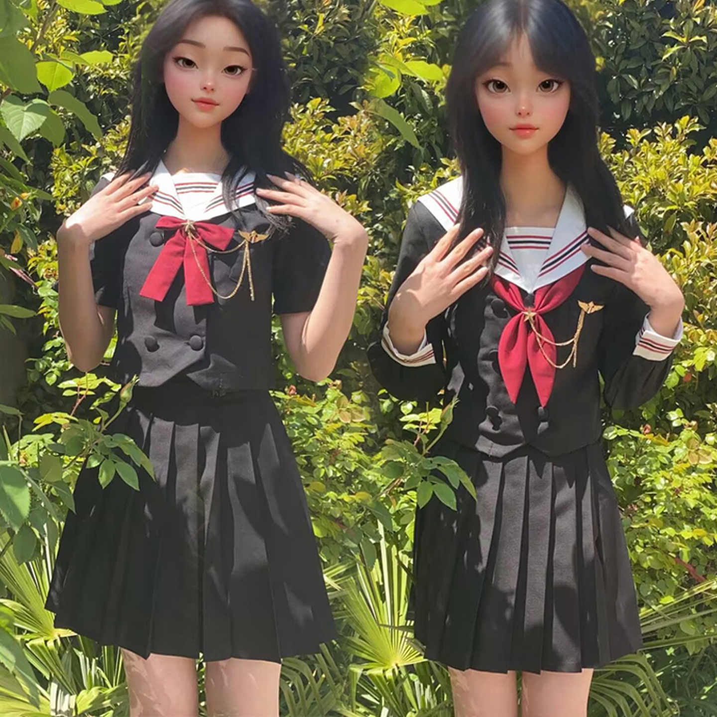 快男快女日系JK水手服学院风套装