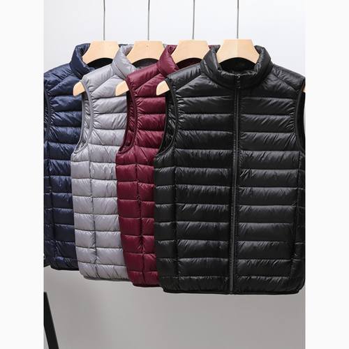 男士轻薄羽绒服2024新款时尚休闲马甲背心坎肩宽松版春秋冬外套