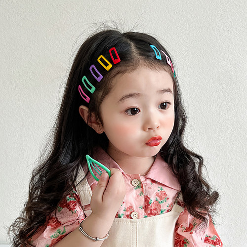 可爱女糖果色碎发不伤发儿童发夹